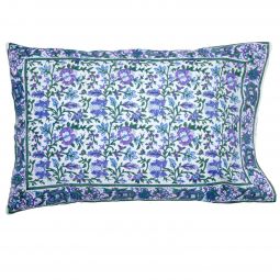 Aria-Riya Reversible Pillow Case - Lavender-Blue